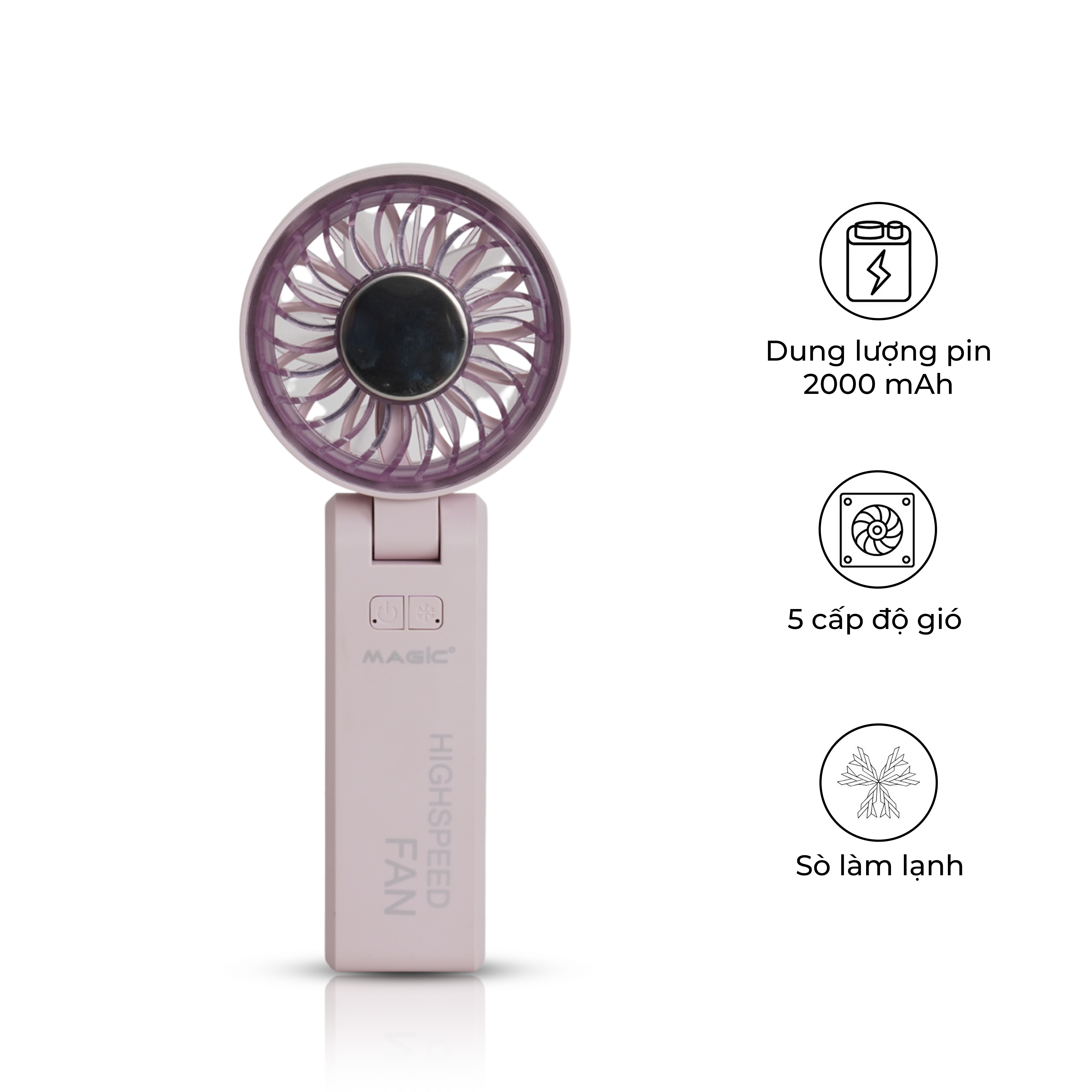 Quạt Sạc Cầm Tay Sò Lạnh MAGIC A-014